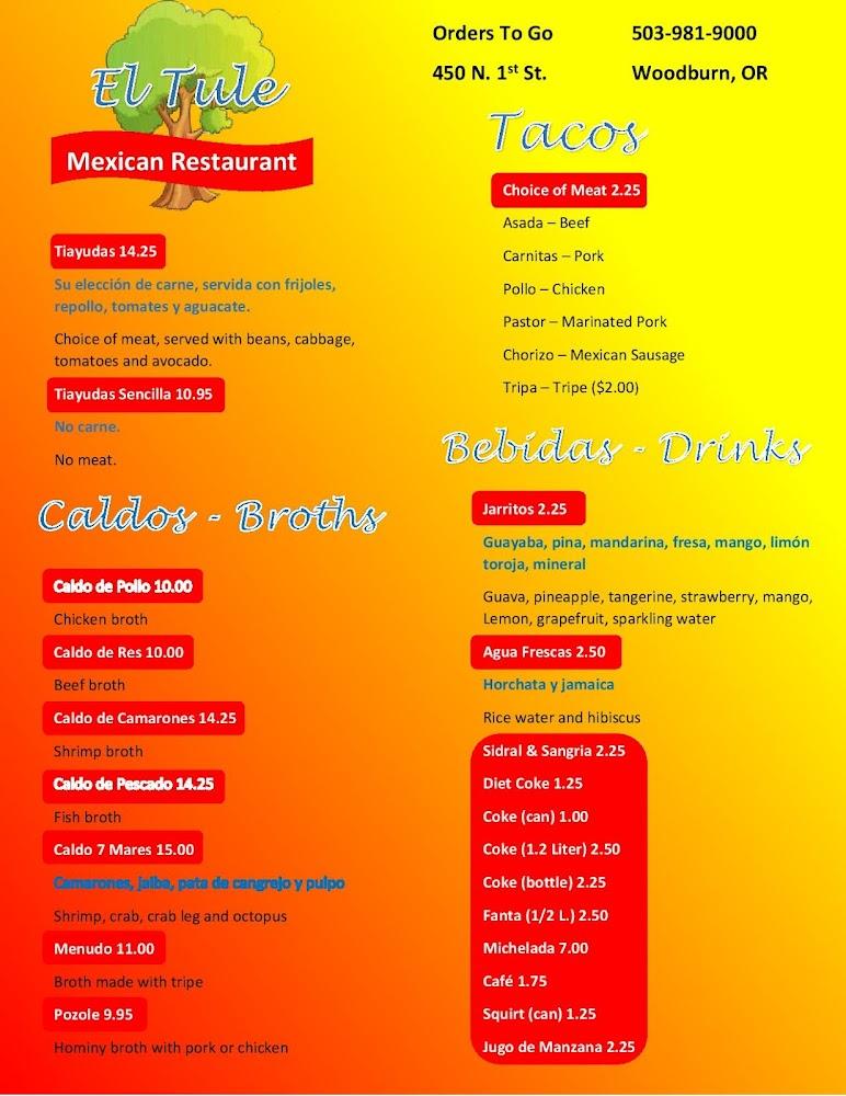 El Tule Taqueria Menu image 4